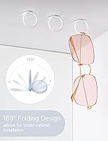 Vista 3 de Paquete de 6 organizadores de lentes de sol montado en la pared, soporte colgante para lentes de sol, organizador de almacenamiento de lentes de sol