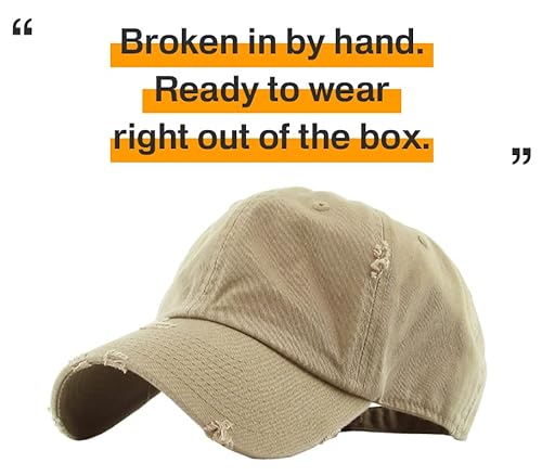 Kbethos Kbe-Vintage Khk Vintage Washed Cotton Baseball Cap, Khaki #TOP3