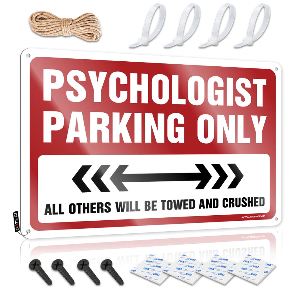 Krazmurongd One Color Man Cave Accessories And Decor Psychologist Parking Only Tin Sign Funny Signs For Office Funny Warning Signs