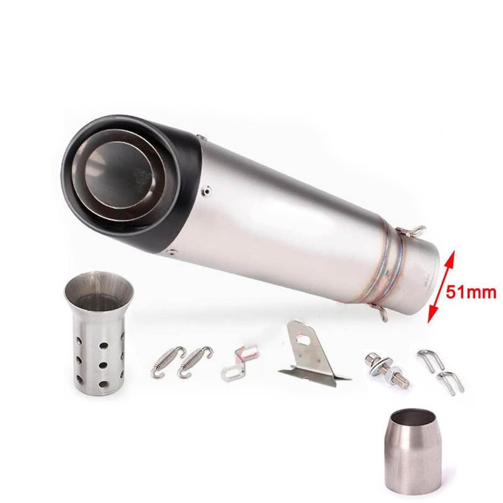 Tłumik końcowy 51mm Uniwersalny tłumik wydechowy motocykla DB Killer do Yamaha R6 R15 R1 R3 MT07 Nmax 155 układ wydechowy samochodowy(J)