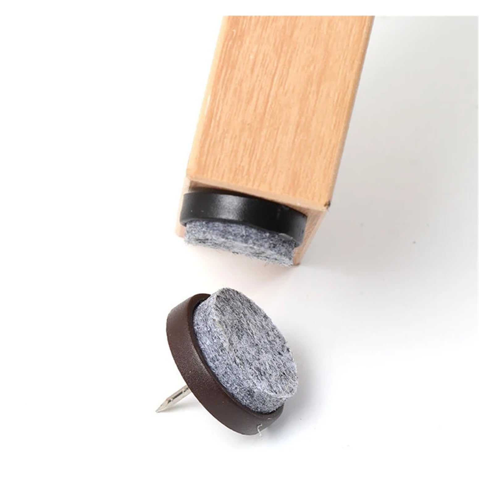 24 protectores de suelo para patas de sillas, color negro, blanco y marrón, 14 – 28 mm, alfombrilla redonda de fieltro para el hogar, protección del suelo, mesa, silla, patas de sofá