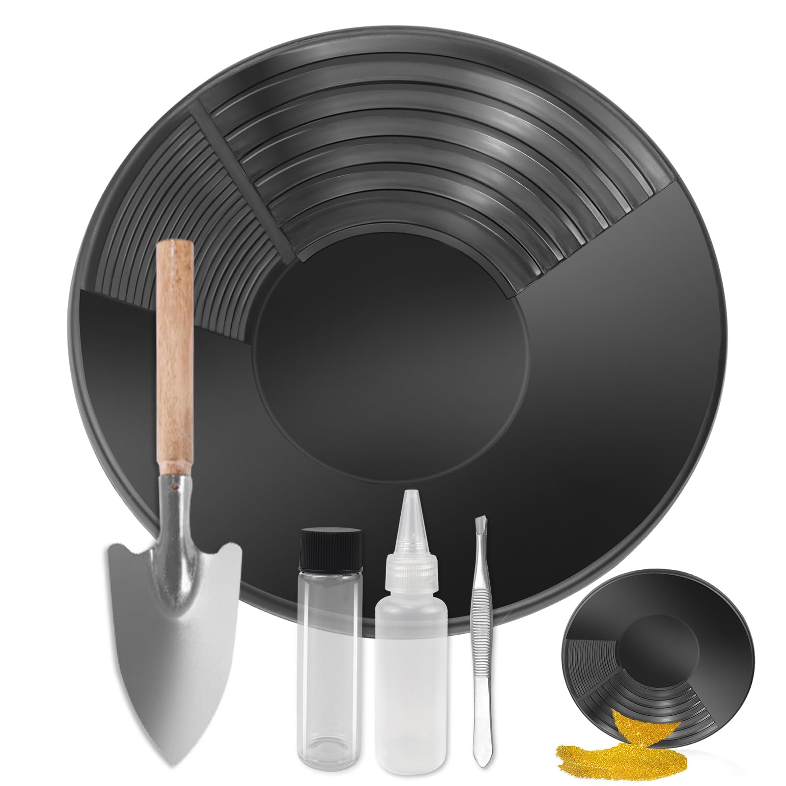 Bacino Per Cercare Oro 38.5x8.5cm - In Plastica ABS, Leggero, Per Fiumi E Montagne - Foto 7