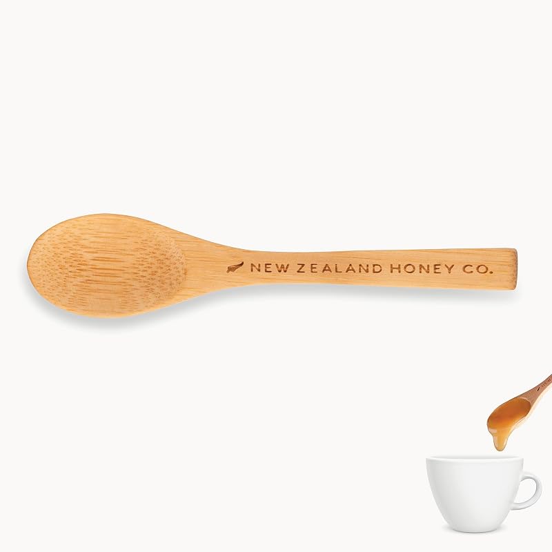 New Zealand Honey Co. Cuchara de bambú para miel de Manuka, 4,7" (12 cm)