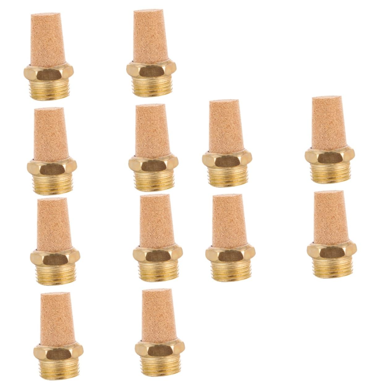 MUCKLILY Sets Noise Reduction Pneumatic Muffler g Male High Flow Brass for Cylinder Pcs