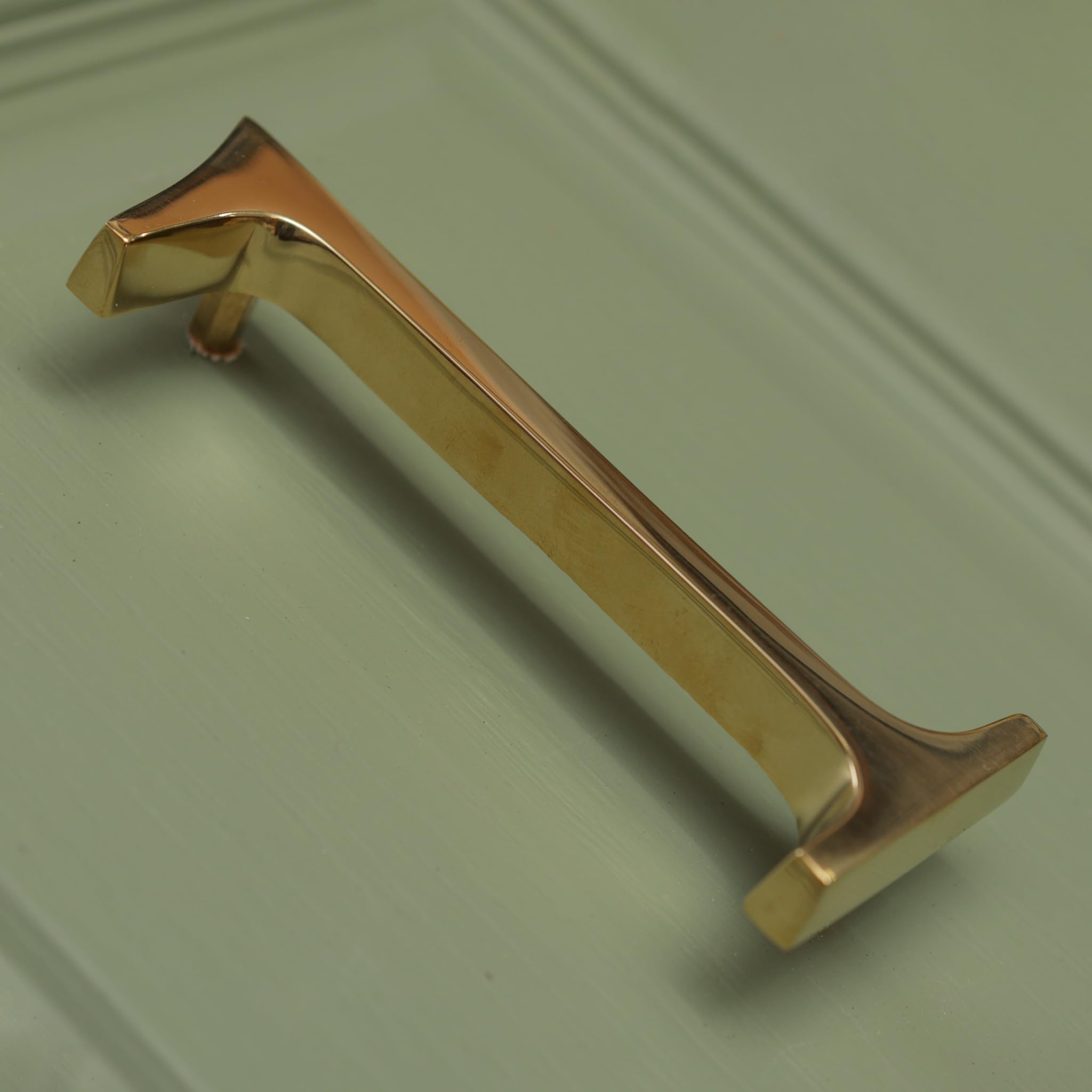 Polished Brass Floatinig House Number | 5 inch Modern Door Sign Numbers Signs Plaques | Street Home Address Numerals