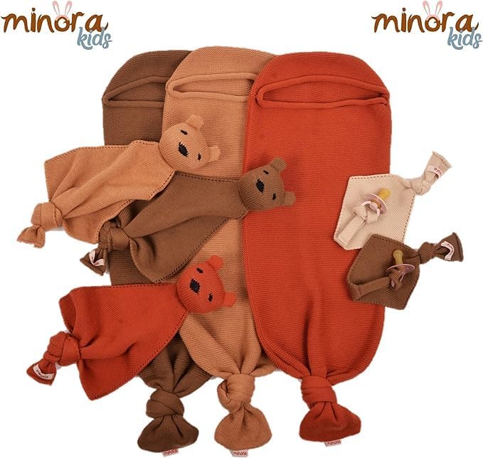 Miniatura 2 de Newborn Essentials - Juego de manta para envolver al bebé, juego de 1 pieza (1 soporte para chupón, 1 saco de dormir de capullo, 1 oso de peluche),