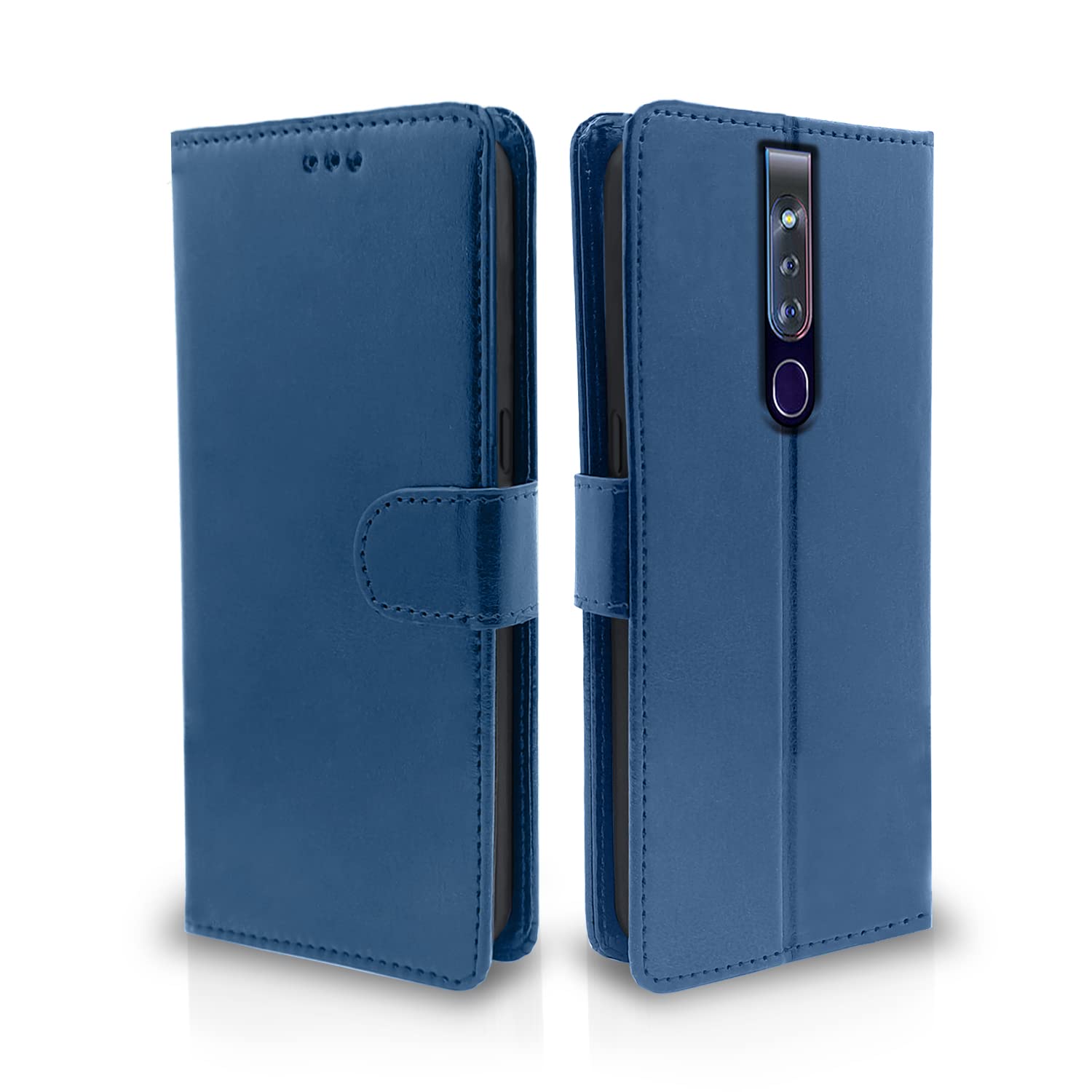 Pikkme Oppo F11 Pro Flip Case Leather Finish | Inside TPU with Card Pockets | Wallet Stand and Shock Proof | Magnetic Closing | Complete Protection Flip Cover for Oppo F11 Pro (Blue) (B0BK6QJTWL) Amazon Price History, Amazon Price Tracker