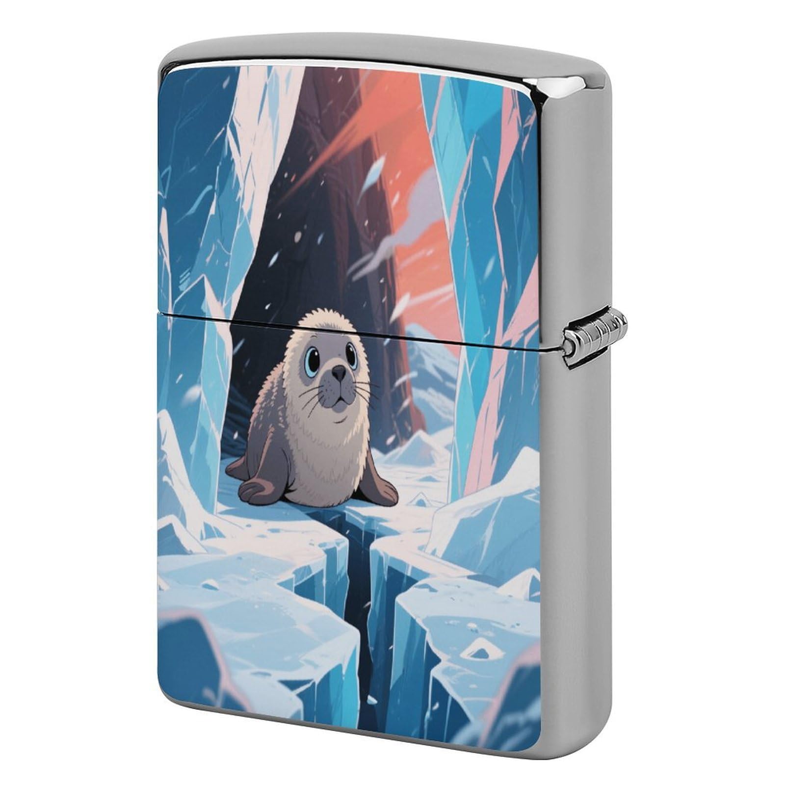 Fekiloot Style Ice Field Seal Lighter Case Cover Metal Lighter Case