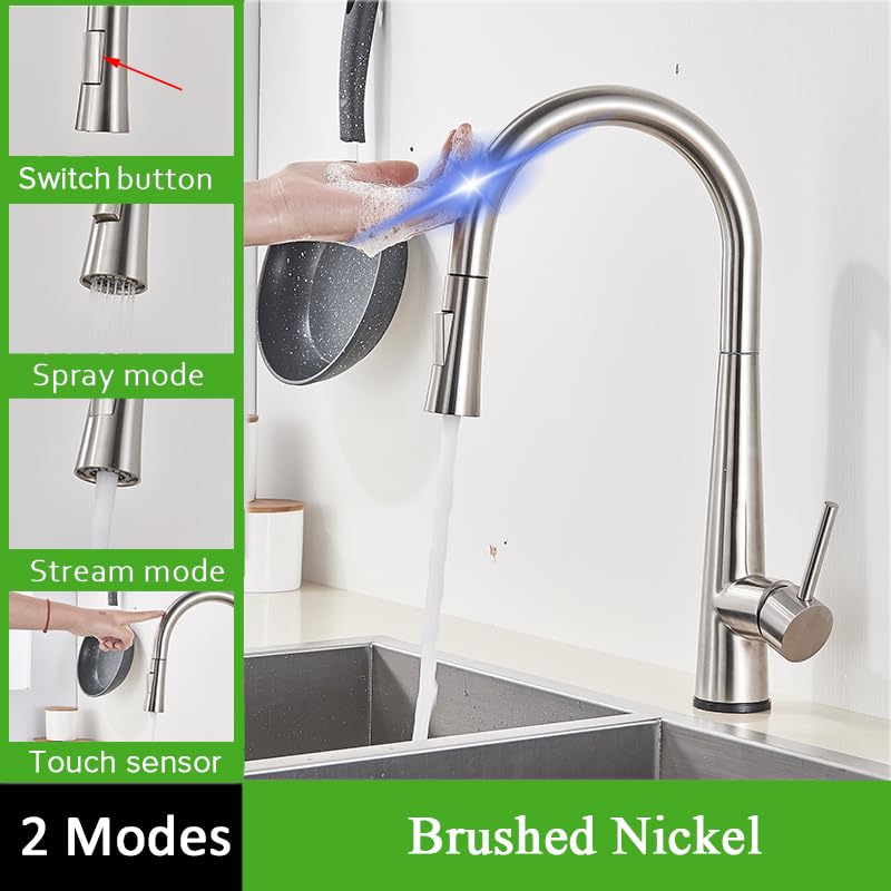 Robinet tactile de cuisine à induction avec buse extractible multi-modèles - 2