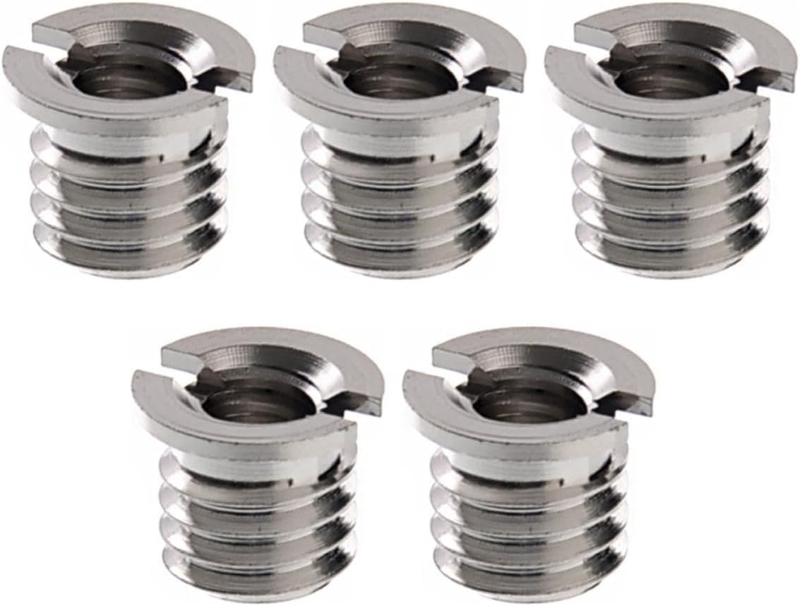 OUNONA 20pcs Camera Conversion Nut 1/4 to 3/8 Screw Mounting Adapter Silver