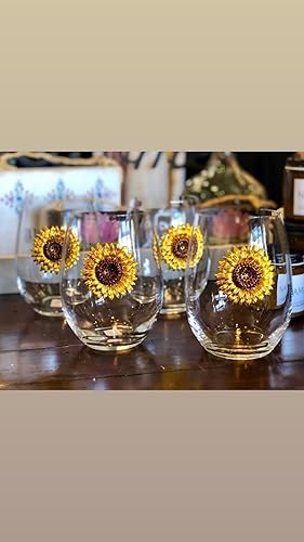 Miniatura 6 de THE QUEENS' JEWELS Bluebonnet - Copa de vino con tallo con joyas, 21 onzas, regalo único para mujeres, cumpleaños, lindo, divertido, sin pintar,