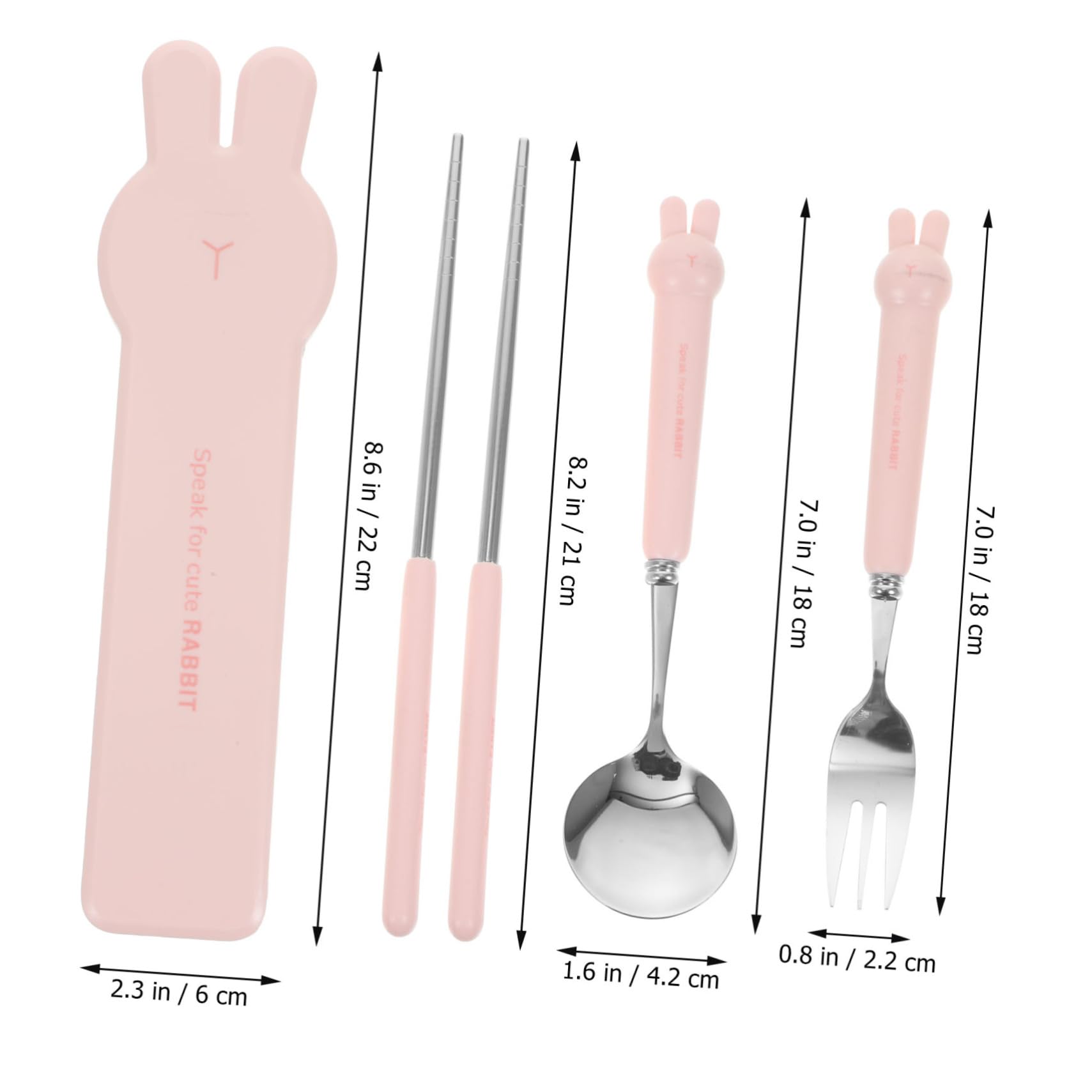 GLEAVI 1Set Travel Cutlery Set Portable Stainless Steel Utensil Kit with Chopsticks Spoon Fork for Outdoor Dining Camping and Students Lightweight Easy