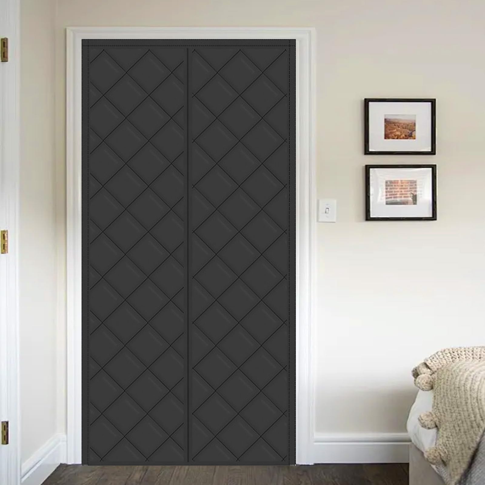 Rideau de porte magnétique isolant pour protéger votre terrasse et chambre du froid