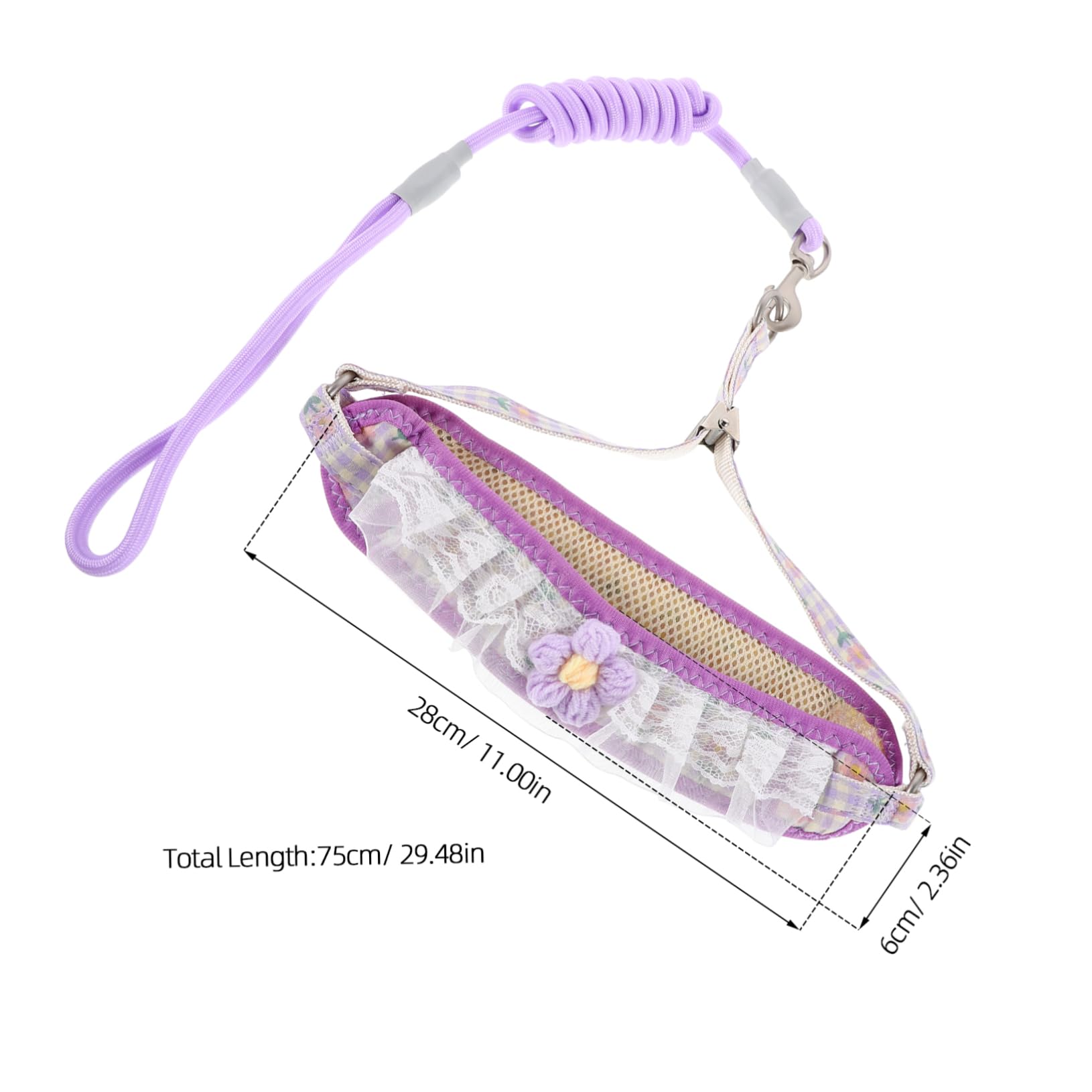 COLLBATH Dog Harness Leash Set Small Cat Harness Nylon Leash Adjustable Fit for Puppies and Kitten Walks