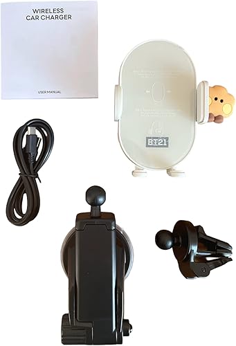 Miniatura 5 de KHVATEC Cargador de coche inalámbrico rápido QI Soporte de soporte para teléfono celular (Minini CHIMMY)