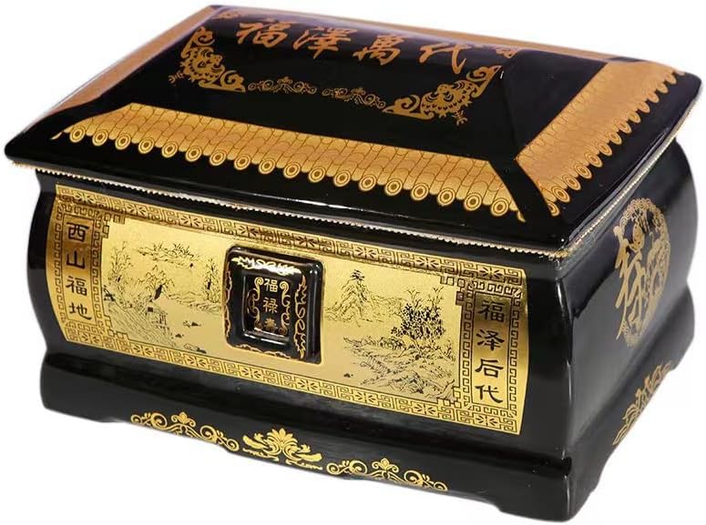 Darley Wood Urn Professional Wooden Urns For Human Ashes Adult Burial-cremation Urns Engraved Cremation Urns For Human Ashes Adult Male Female Wooden Decorative Urns Box-A 22x22x31cm