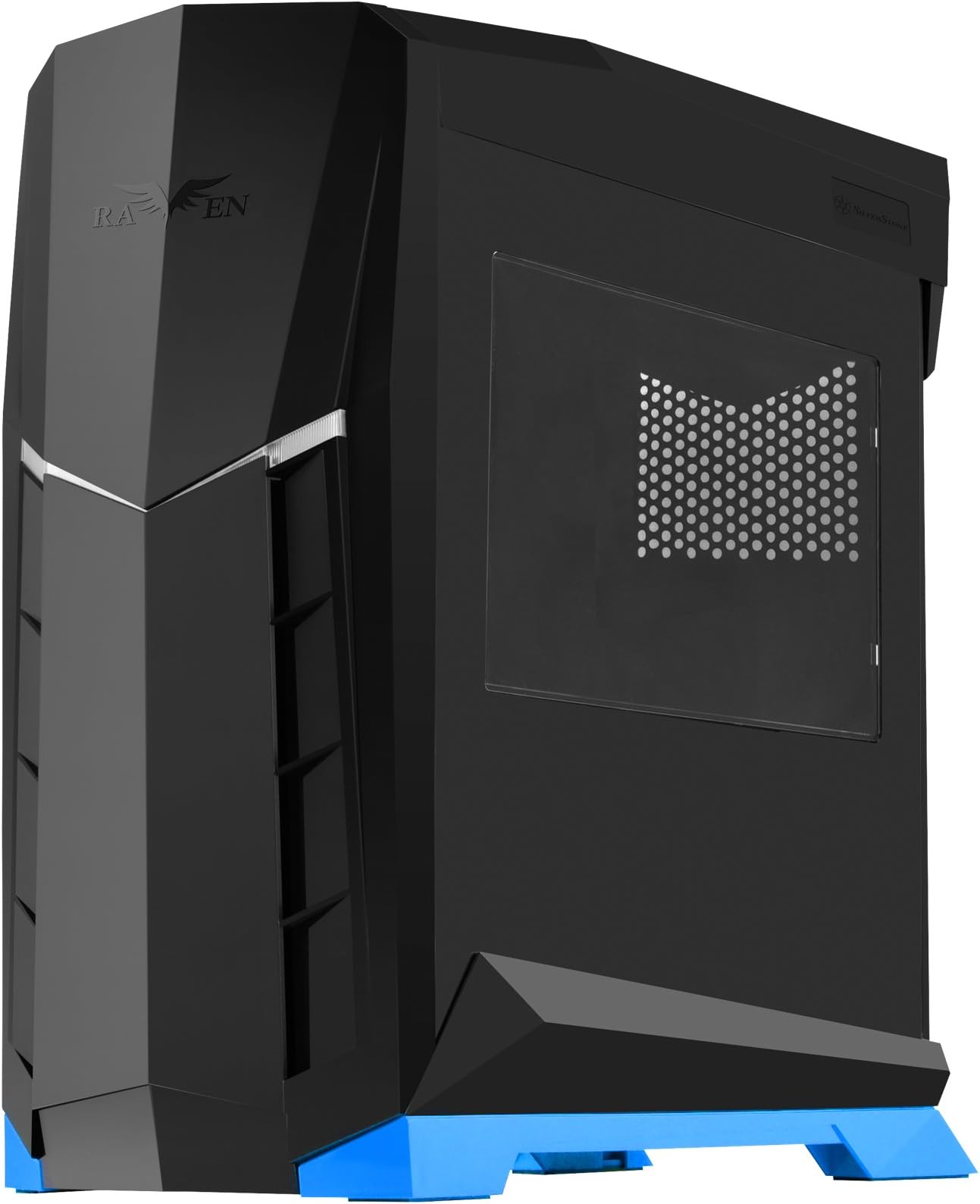 SilverStone Technology Raven X ATX Tower Case, Black & Blue, RVX01BA-W