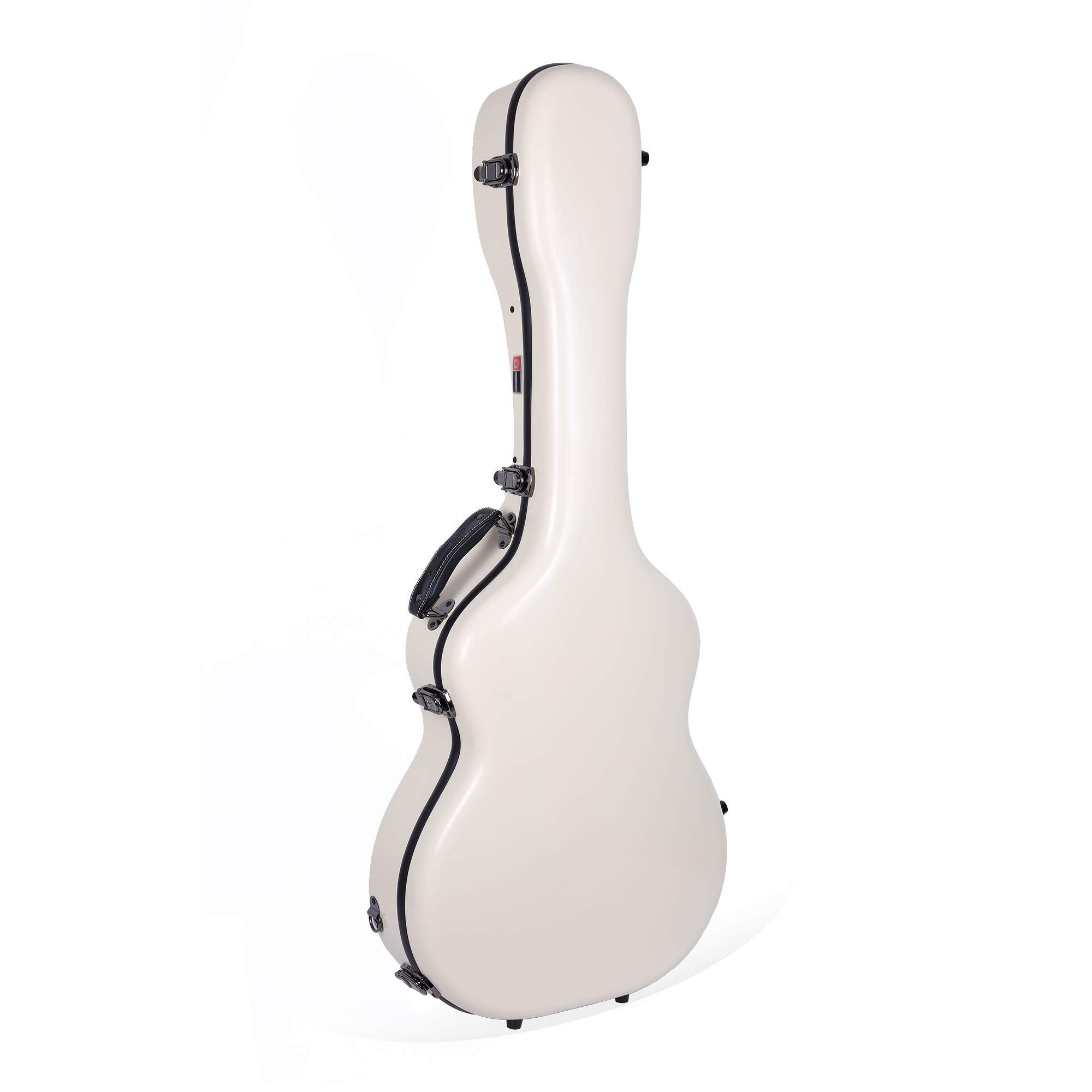 Crossrock Deluxe Fiberglass Case for OM, Martin 000 Guitars | Plush Interior, TSA Lock - Ivory (CRF2020OMIV)
