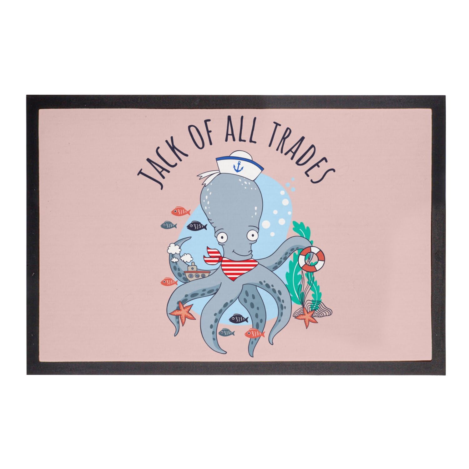Paillasson rose absorbant fini les traces de pas tapis marin 75x50cm