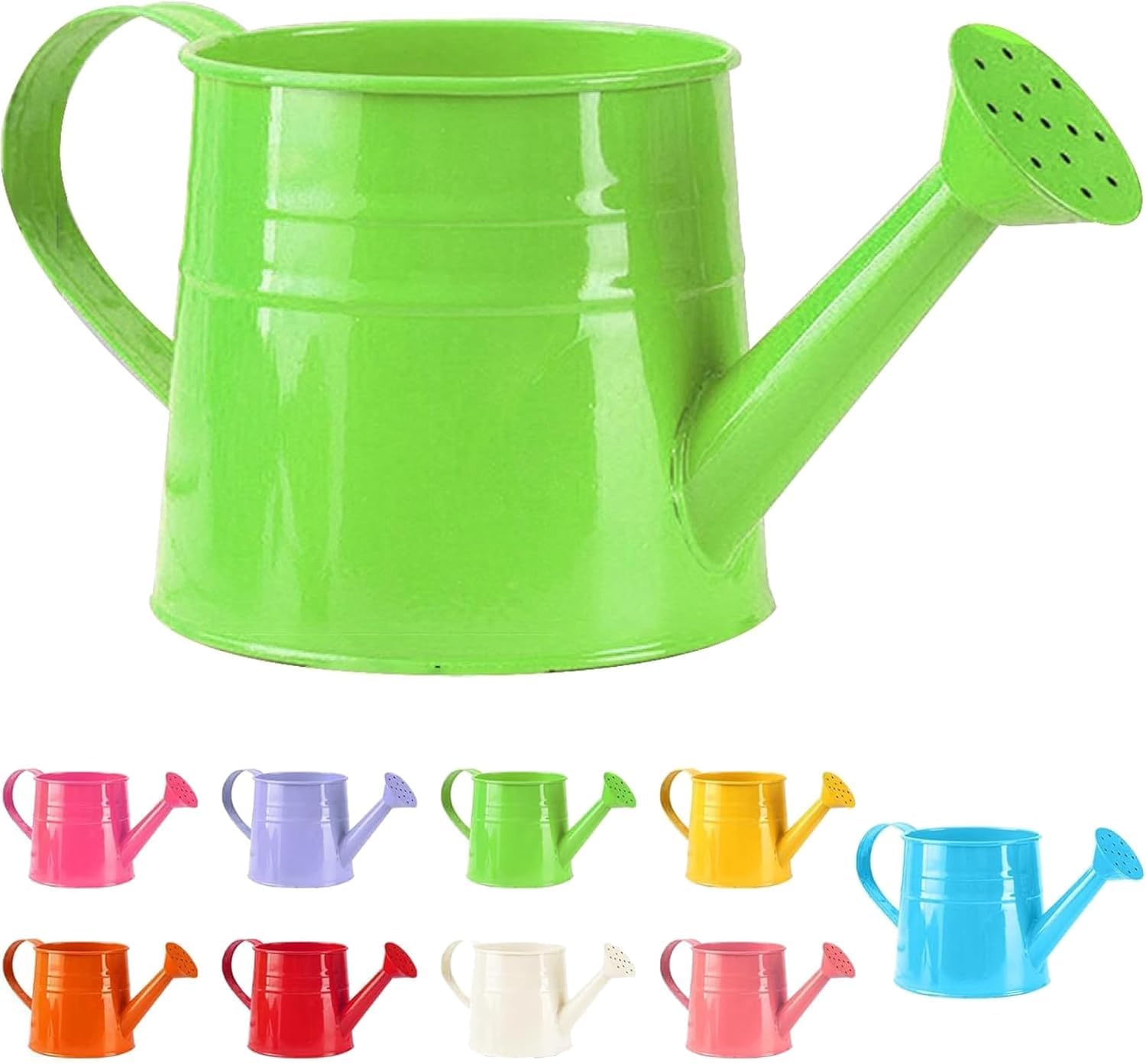 Watering Can Gardening Tool Accessories, Sprinkling Can Plant Waterings Cans 1L Metal Flower Garden Watering Can for Outdoor Indoor Plants Lawn Garden (Green)