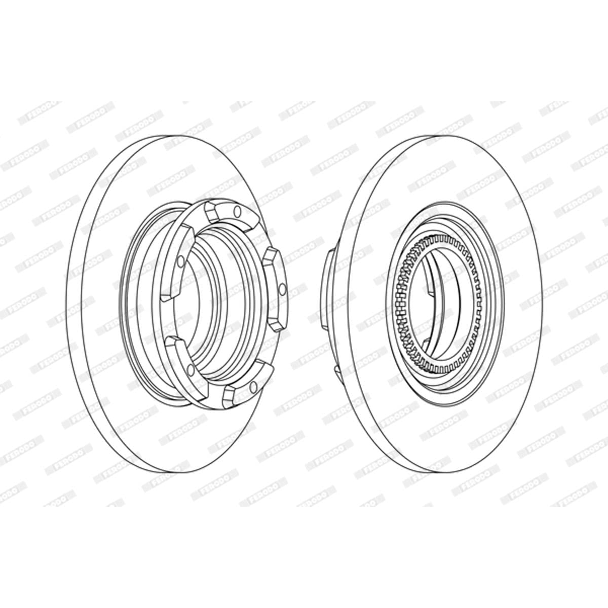 FERODO BRAKE DISC | DDF2472 | REAR | FOR FORD TOURNEO CUSTOM V362 BUS 2012- | OE-MATCHING QUALITY | SMOOTH & QUIET PERFORMANCE