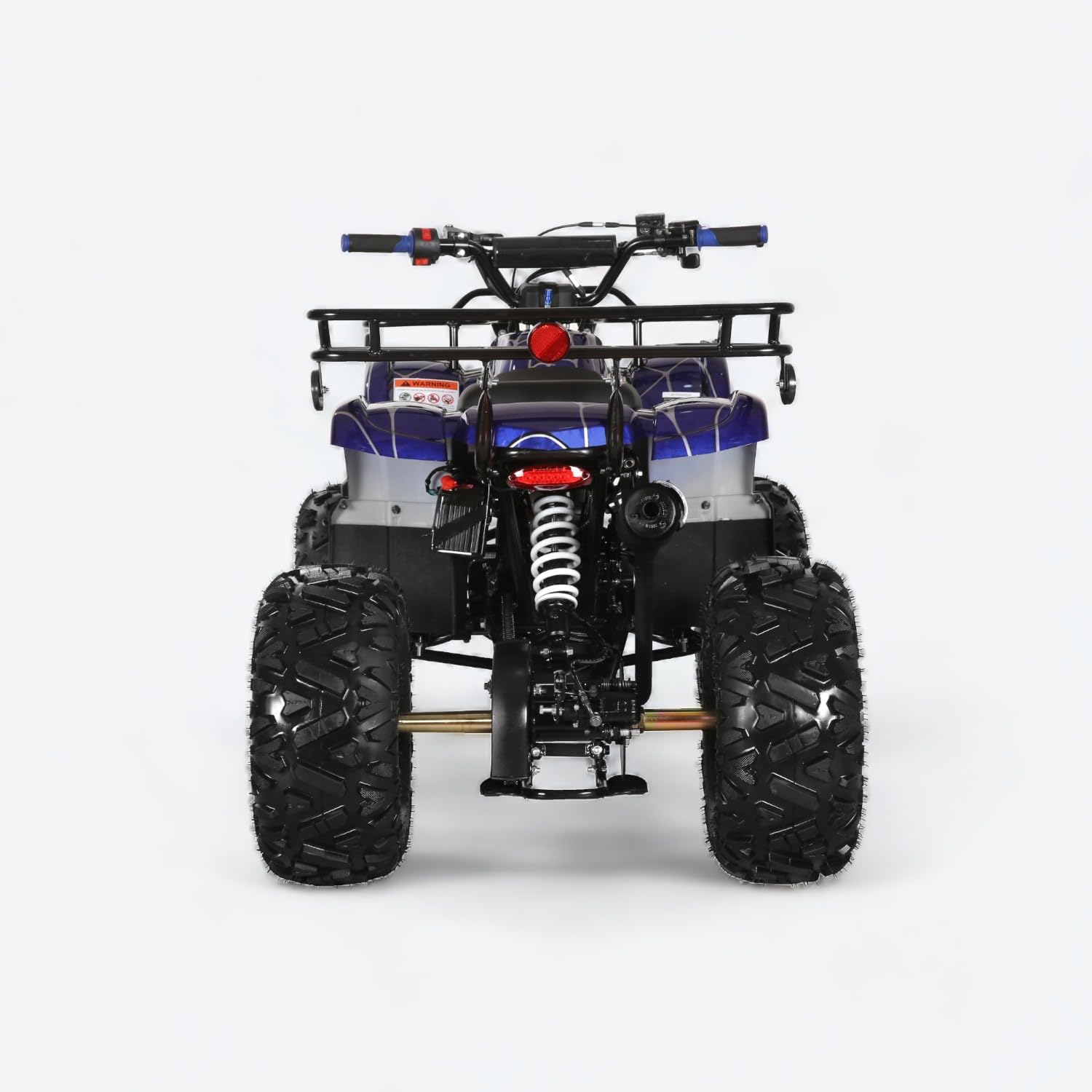 Coolster 125cc ATV with Automatic Transmission, Reverse Gear, LED Headlights & Off-Road Oversized Tires (19x7-8 / 18x9.5-8), Gas Powered 125 cc Four Wheeler with Electric Start, Spider Blue