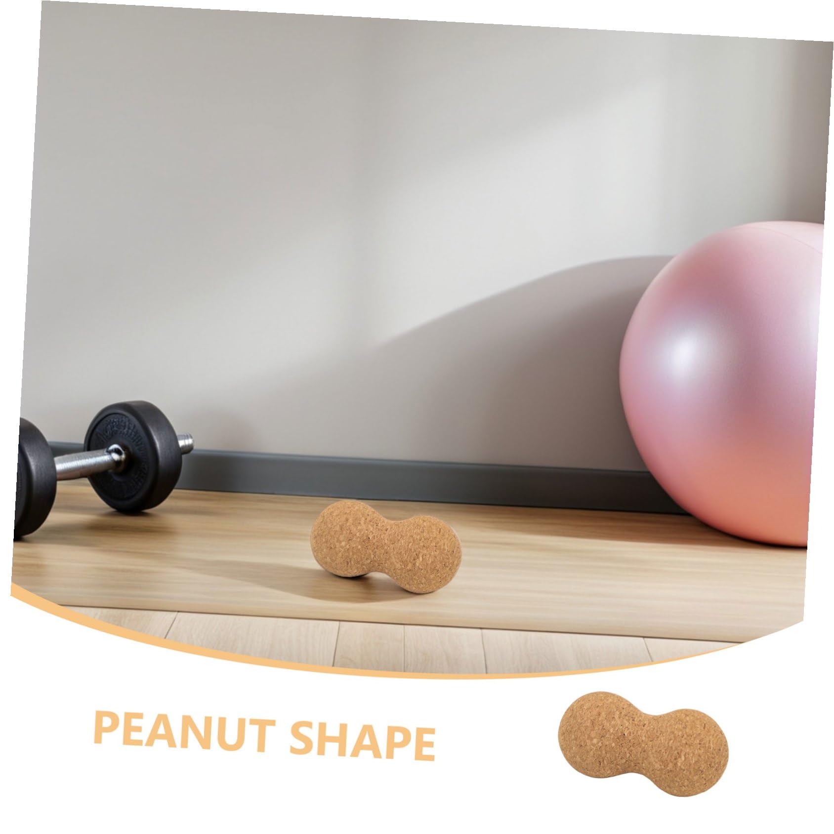 TOYANDONA 2 Piezas Bola de Masaje de Corcho para Terapia de Puntos Herramienta de Recuperación de Profundo Masaje de Espalda Cuello y Pies Portátiles de Corcho