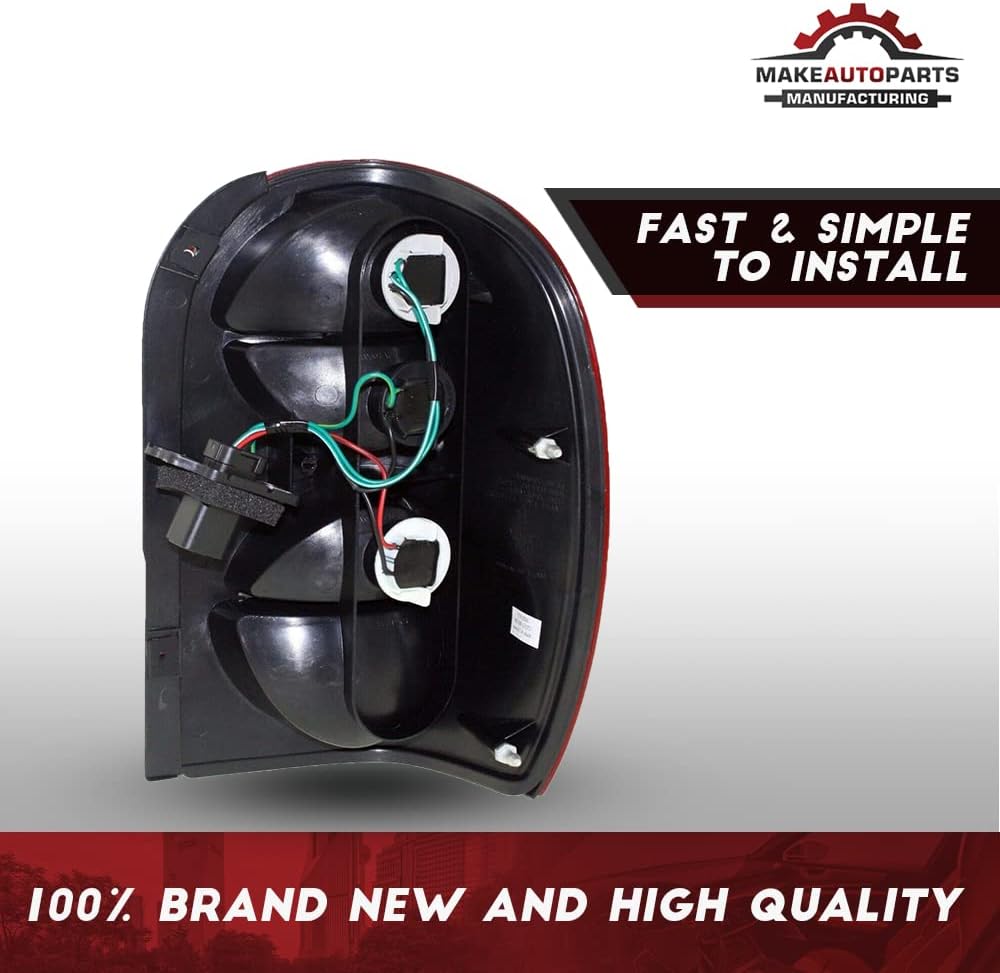 Rear Driver Left Side Tail Light Tail Lamp Assembly Clear and Red Lens For Jeep Liberty 2005 2006 2007 - CH2800158