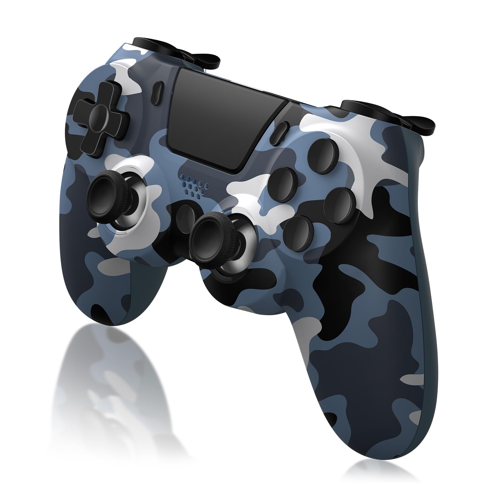 ancihdgm Wireless Controller for PS4, Game Controller kompatibel mit PS4/Pro/Slim/PC/PS3/Android/IOS Gamepad mit Dual Vibration/6-Achsen-Gyro-Sensor/Touchpanel/Kopfhörerbuchse