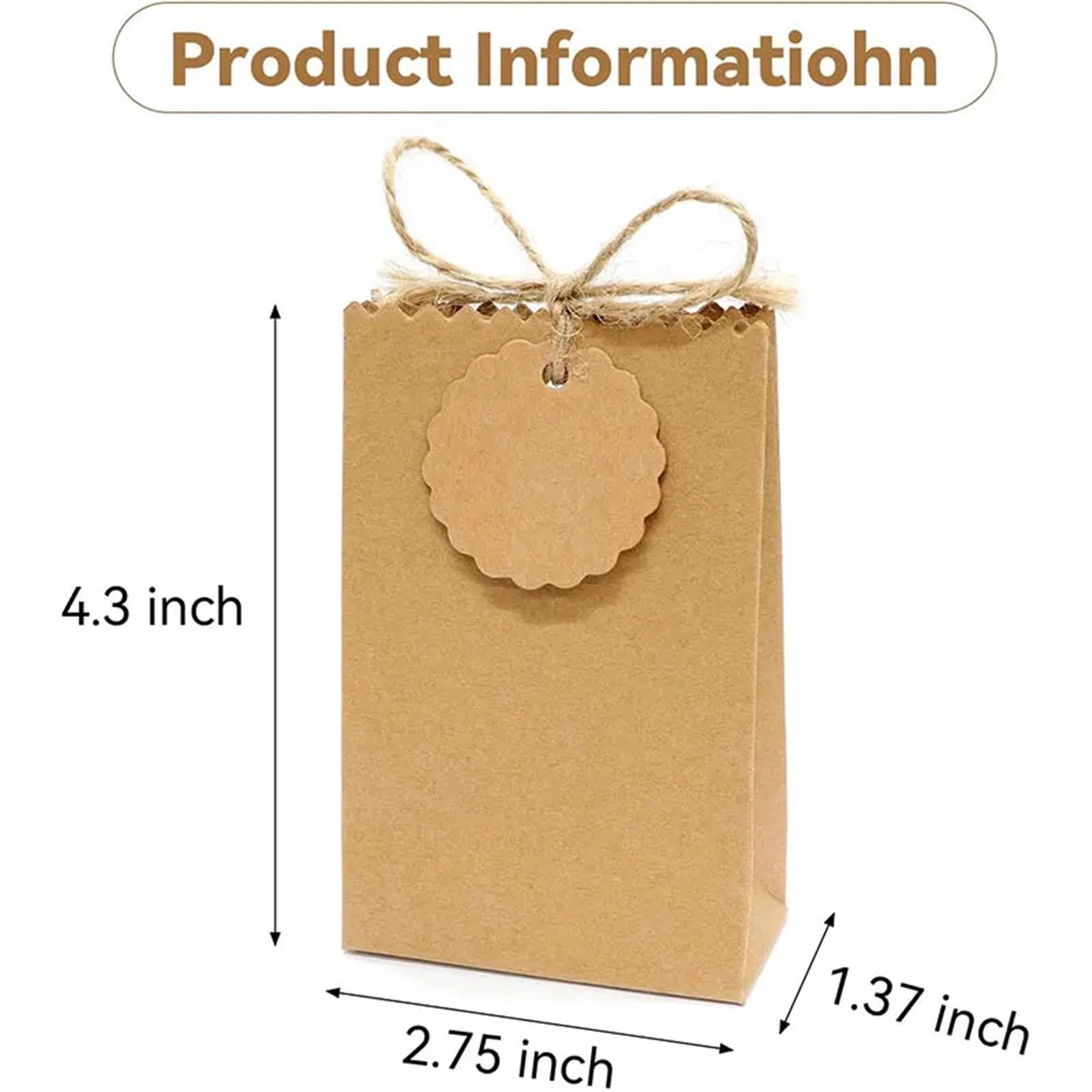 Caja Para Tartas Bolsas de papel kraft (10/30 unidades), cajitas con etiqueta personalizable, plegables for bodas, fiestas y cumpleaños(White,30PCS)