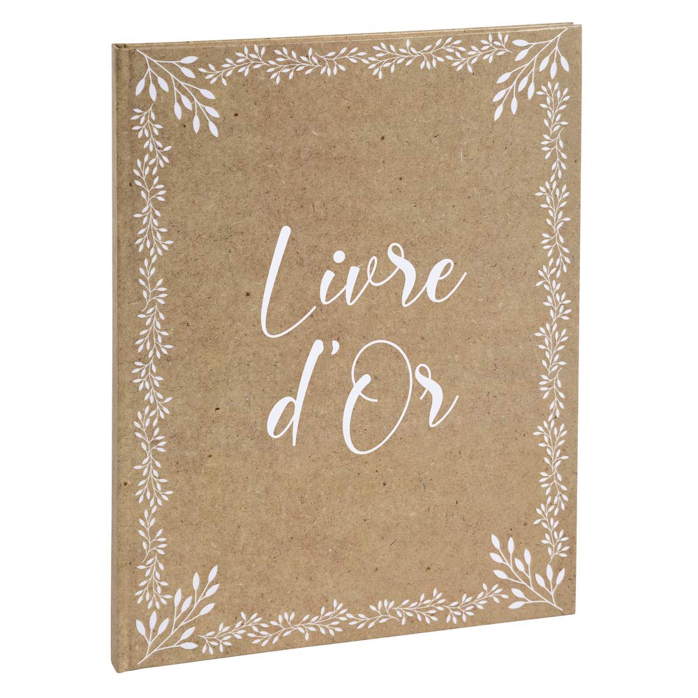 Exacompta Livre d'or Kraft Format vertical 27x22 cm 100 pages blanches