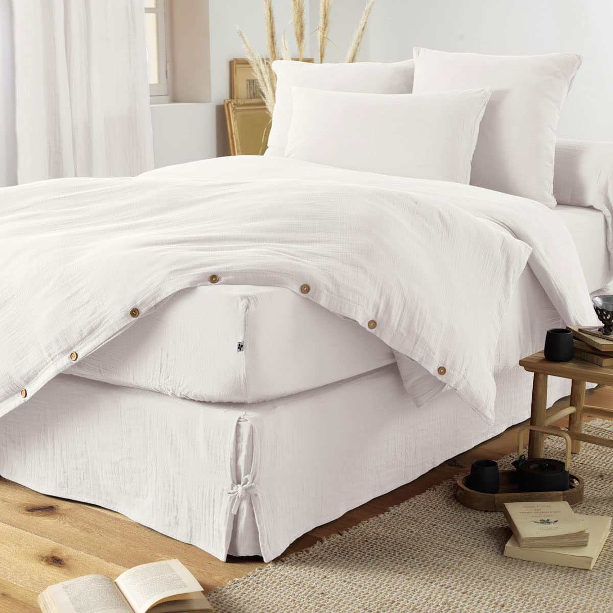 Edredon Coperta - Cotone 150 x 150 cm, colore: Bianco