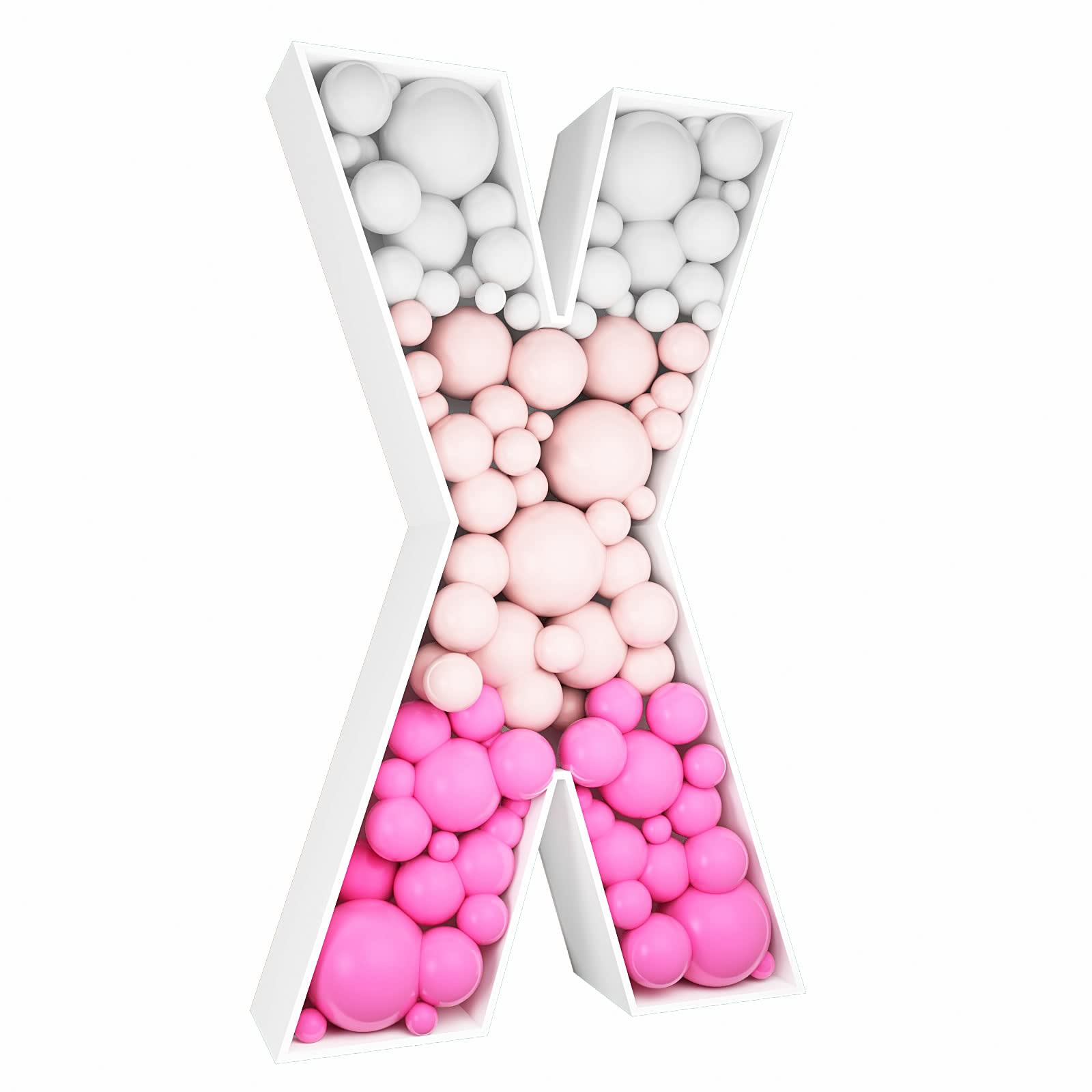 JW Passion - Premium Quality, Made With Passion 3FT Tall Mosaic Balloon Frame Letters Big Marquee Light Up Letters DIY Kit for Birthday Party Wedding