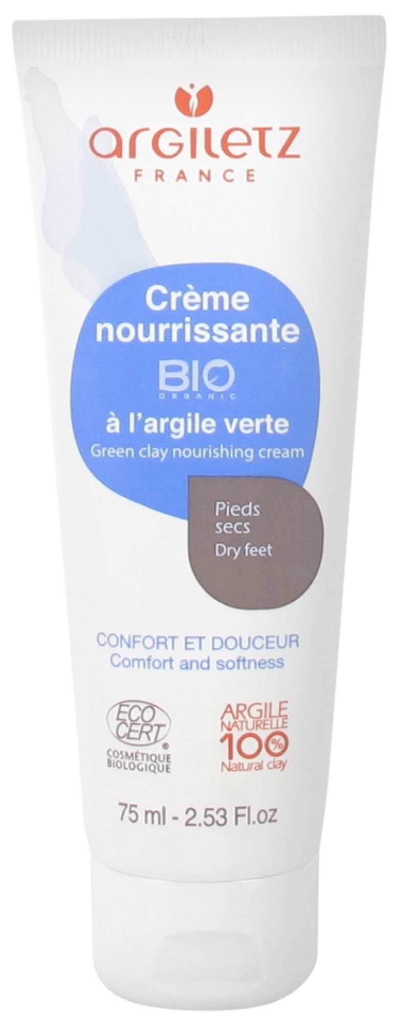 Argiletz Organic Nourishing Cream Dry Feet 75ml