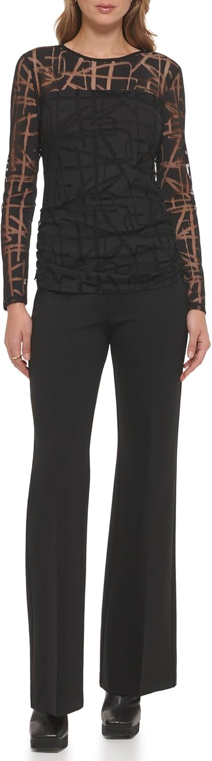 DKNY womens P2khkgpc Everyday Essential Mesh Top