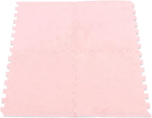 Miniatura 5 de Garosa Juego de 10 alfombrillas de espuma de rompecabezas de felpa entrelazadas para niños, decoración de sala de juegos (rompecabezas de espuma BPA