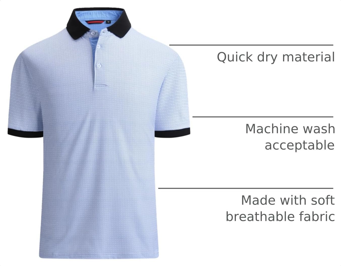 Alex Vando Mens Polo Shirts Short Sleeve Regular Fit Fashion Designed Shirt image 4