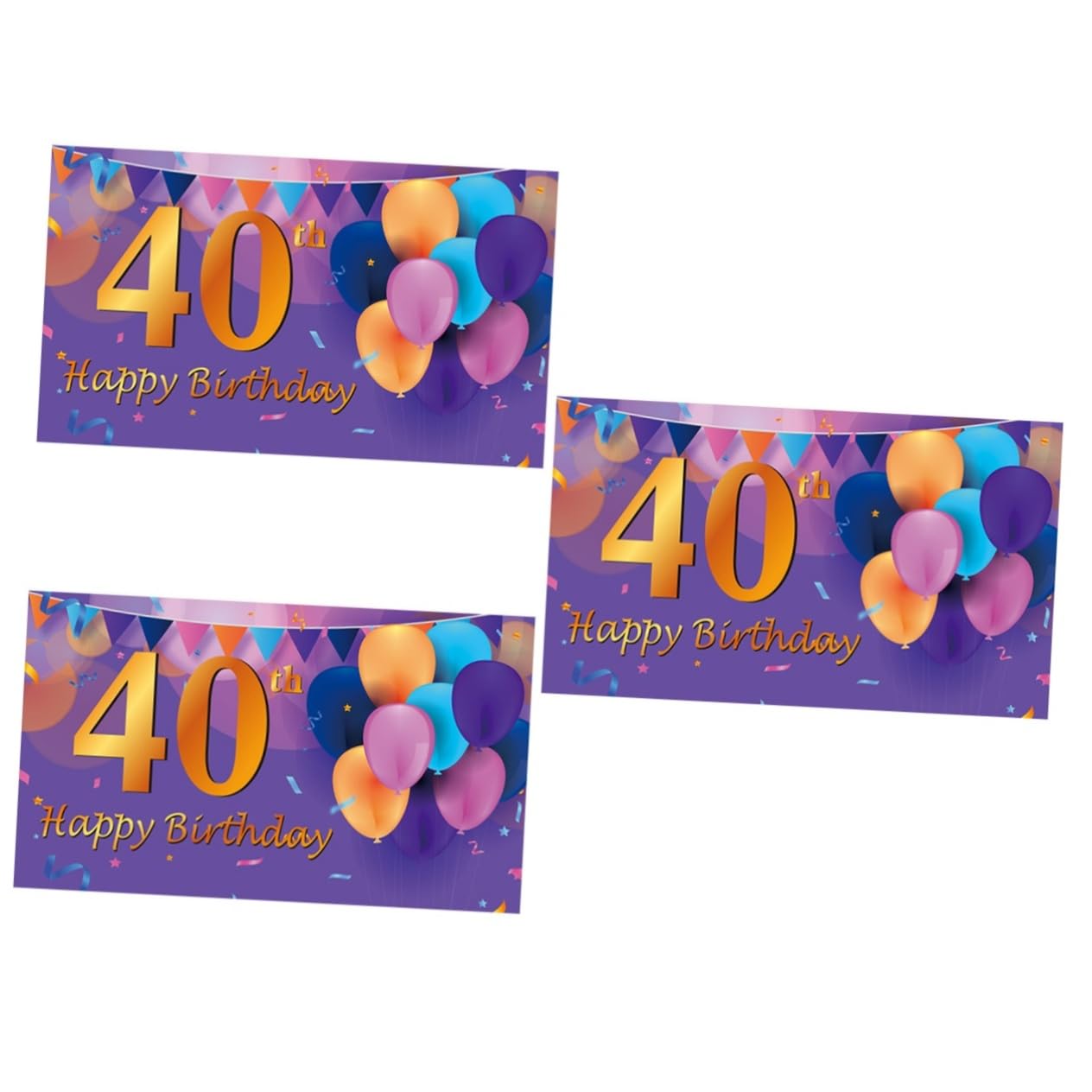 UKCOCO 3 Piezas Pancarta De Cumpleaños Pancarta Colgante Pancarta para Fiesta Fondo De Fiesta Pancartas De Cumpleaños Pancarta para Cumpleaños Accesorios De Fiesta Foto Paño Copla