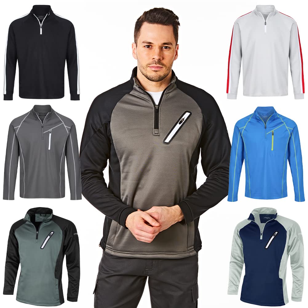Under ParMen's Zip Neck Raglan Sleeve Jacket Mid Layer Fleece Top Golf Shirt (pack of 1)