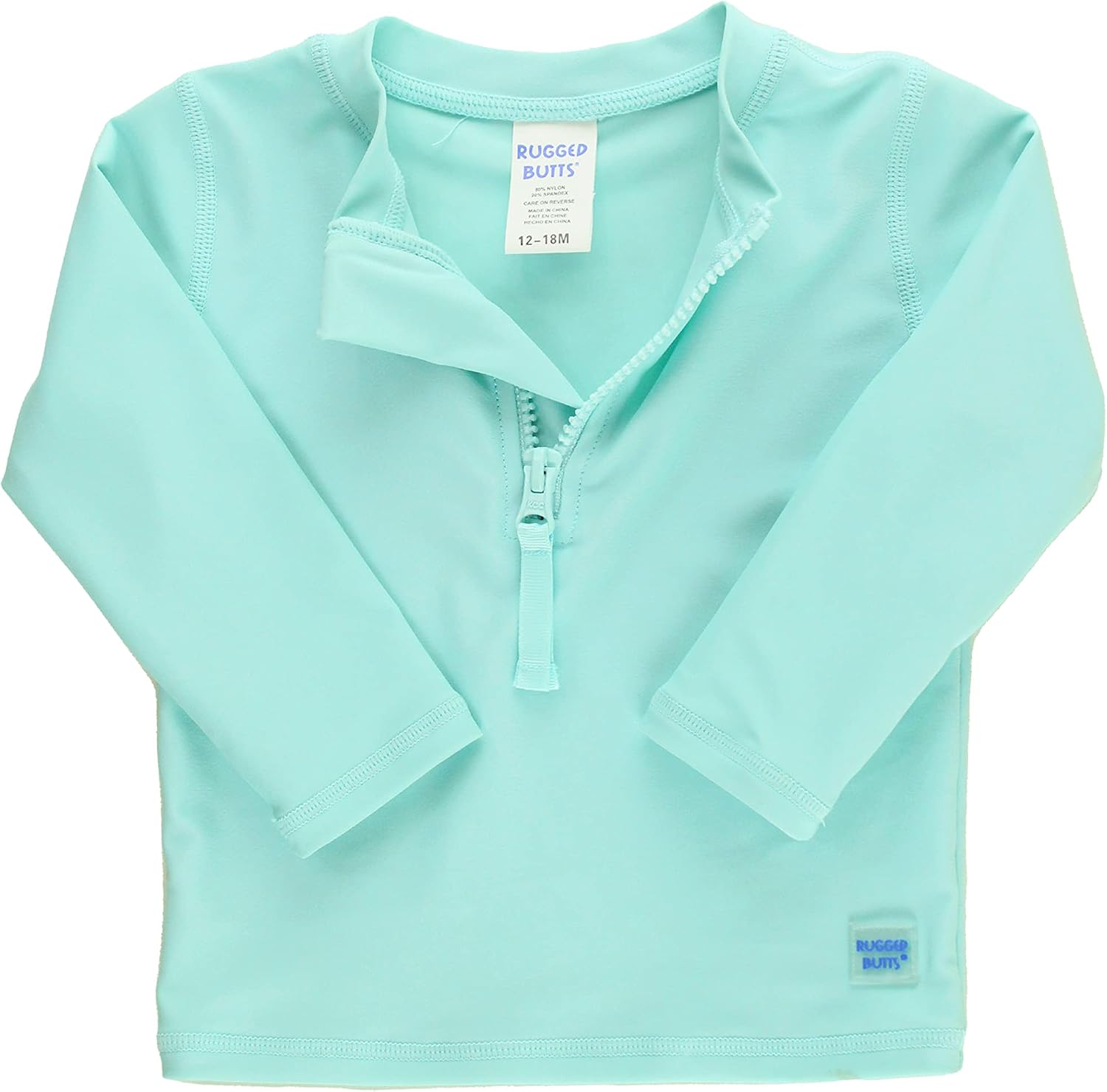 RUGGEDBUTTS® Baby/Toddler Boys Long Sleeve Rash Guard Swim Shirt w/UPF 50+