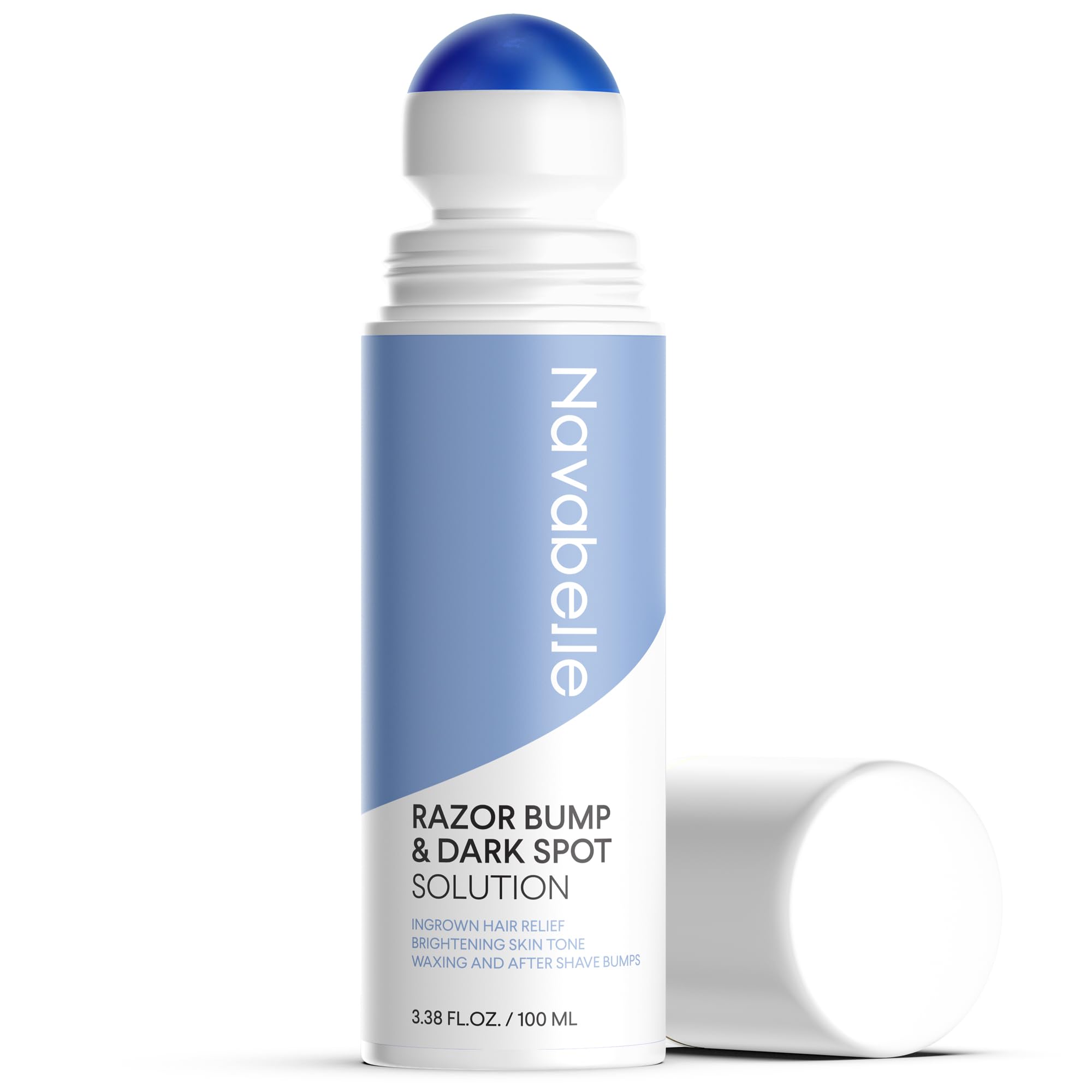 Ingrown Hair Treatment Serum for Women: Razor Bump Prevention and Remover for Bikini Area Leg Armpit - After Shave Waxing Post-Shaving Relief - Travel-Friendly Roller 3.38 Fl.Oz.