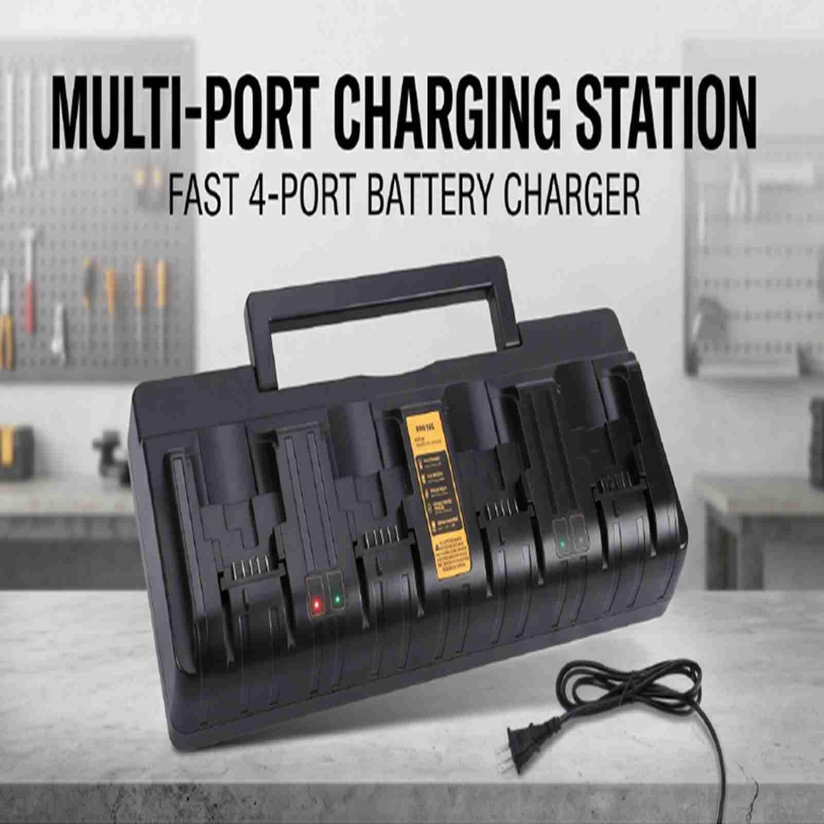 Stazione Caricabatteria A 4 Porte per Caricabatterie Rapido 20 V