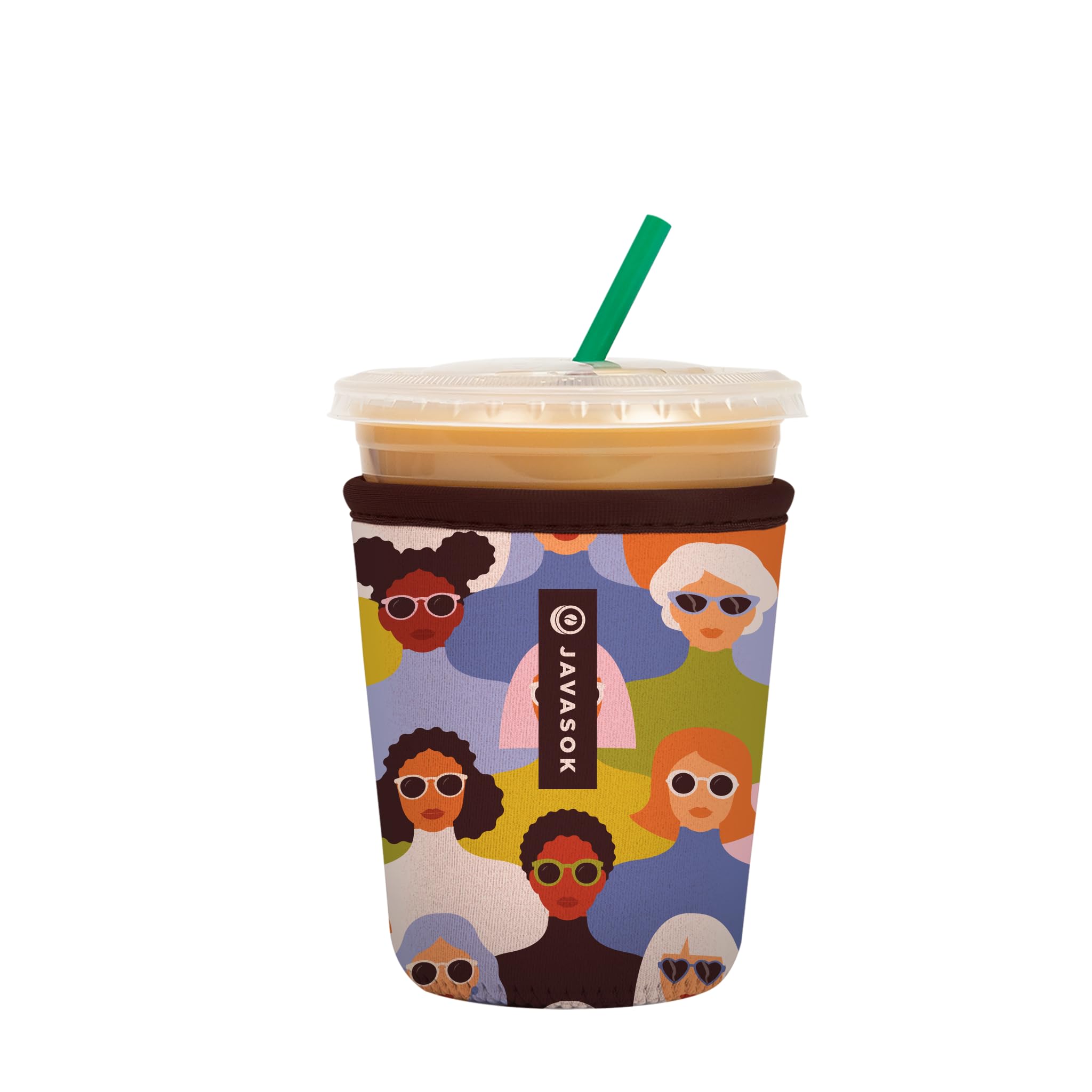 Sok It JavaSok Iced Coffee &amp; Cold Soda Insulated Neoprene Cup Sleeve (Femme Force, Small: 16-20oz)