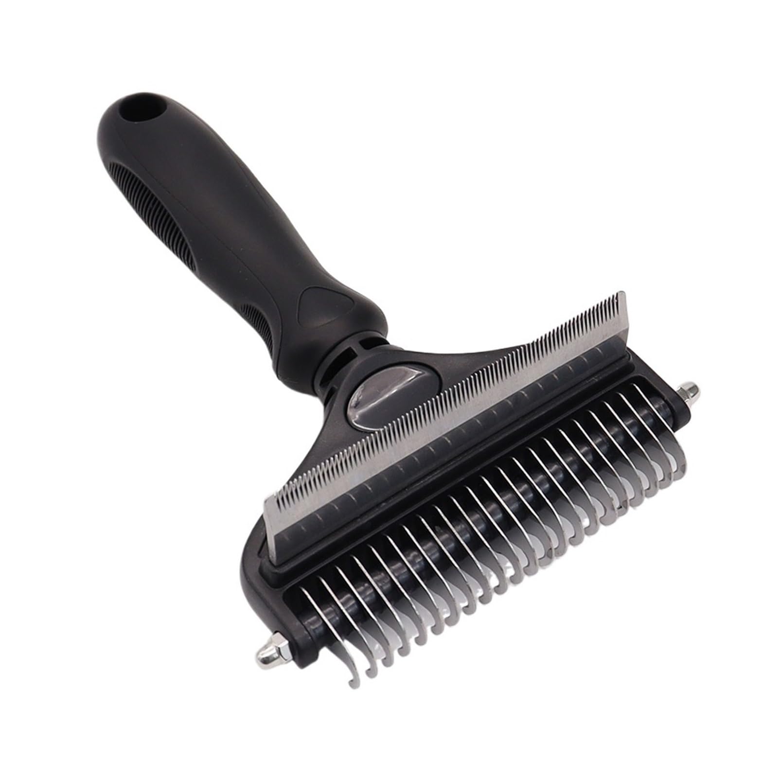 Fellpflegekamm For Haustiere, Entwirrungswerkzeug For Hunde Und Katzen, Feinzahnige Bürste For Entfernen Von Losem Fell Und Verfilztem Haar(Black)