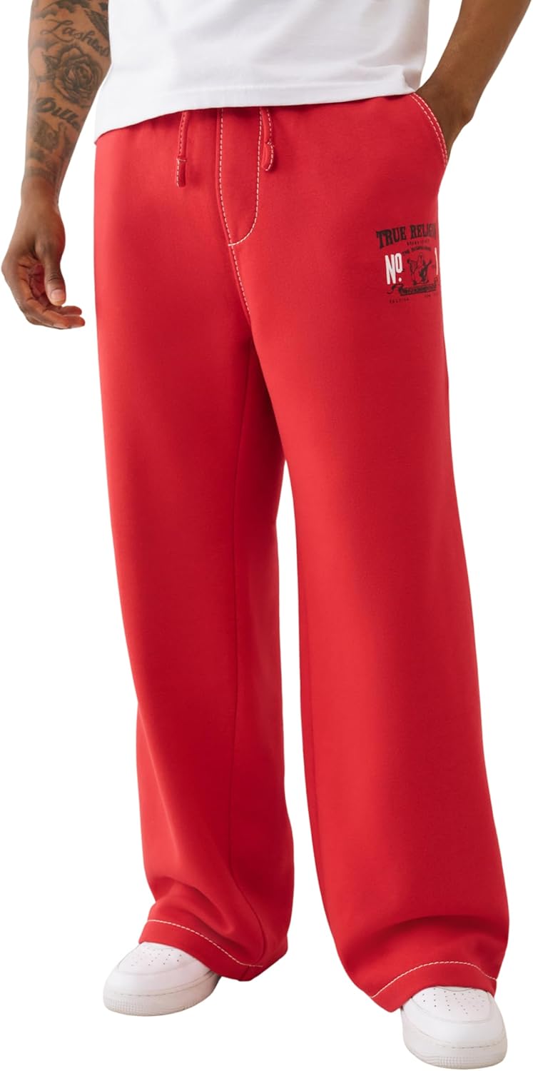 True Religion Men's NO1 Baggy Big T Sweatpants