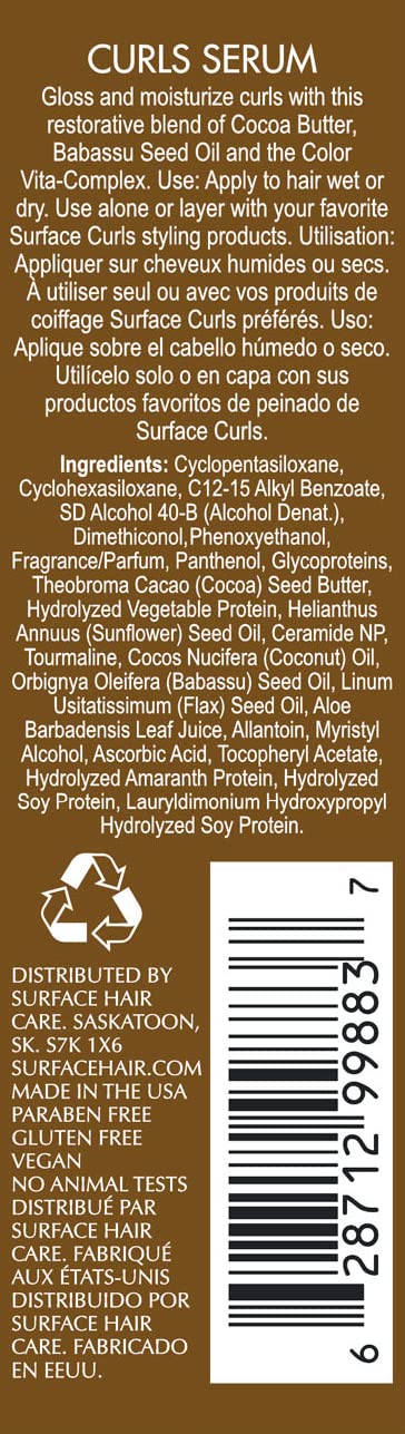 Surface Hair - Curls Serum, Repair And Protect While Maintaining Moisture And Shine, 1.7 Fl. Oz. - Image 8