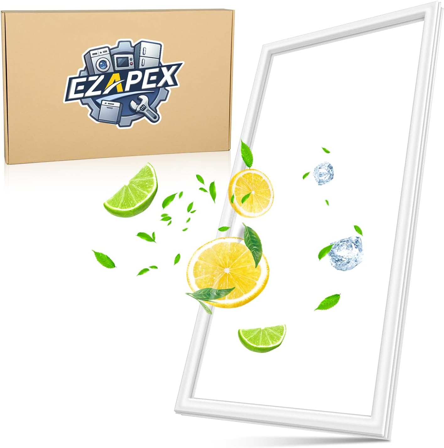 5304507201 Upgraded Freezer Door Gasket Compatible with Frigidaire Kelvinator Kenmore Crosley Gibson White Westinghouse Refrigerator Replaces 216522306 216522356 5304507209 4454831 AP6037541