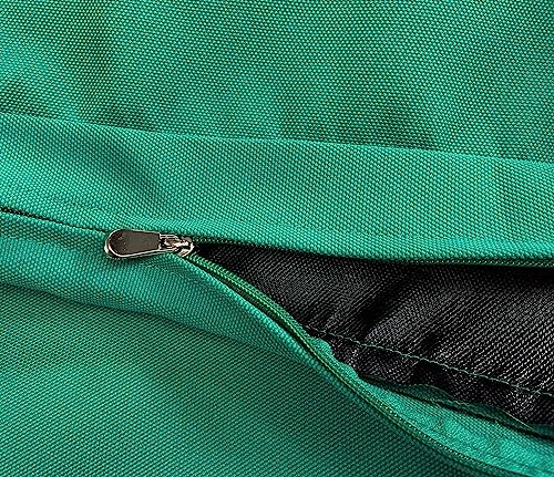 Qqbed 2 Pack Outdoor Patio Chair Waterproof Cushion Pillow Seat Covers In Peacock Blue Color 18"X16"X4" - Replacement Covers Only #TOP3