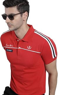 The Indian Garage Co Men Slim Fit Solid Half Sleeves Polo Collar Tshirt Price In India
