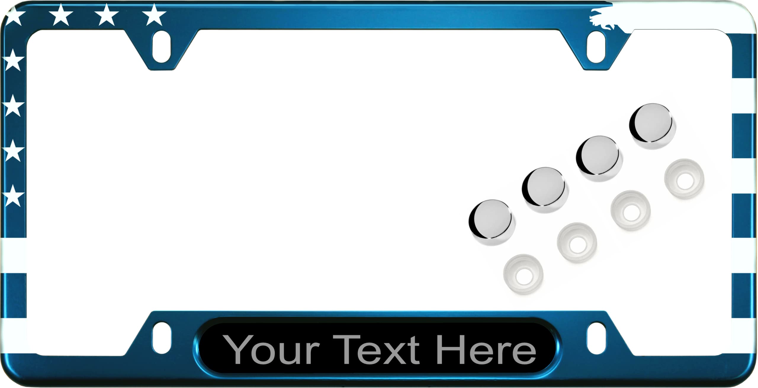 USA Patriotic | American Flag Custom Personalized Anodized Aluminum Thin Top | - Picture 110 of 133